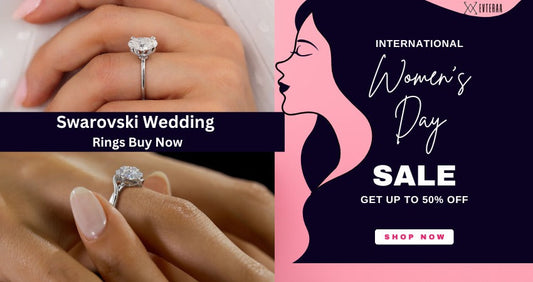 International Women's Day Special Offer Swarovski Wedding Rings Buy Now